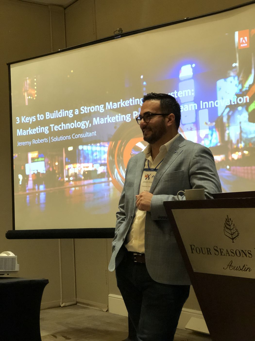 Dr. Jeremy Roberts presenting at MDX in Austin